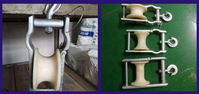 блок проводника пука 10kn для кабеля для воздушных линий шнуруя ролик 0