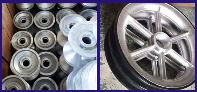 Передача алюминиевого колеса резиновая шнуруя OEM 80x50 снопов шкива блоков 0