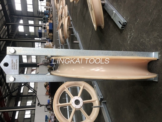 линия проводник 750mm надземная шнуруя блоки с колесами нейлона
